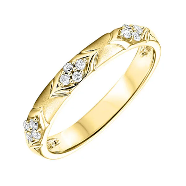 10KT Yellow Gold & Diamond Stackable Fashion Ring   - 1/8 ctw