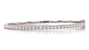 1.22ct t.w. White Gold Diamond Bangle Bracelet