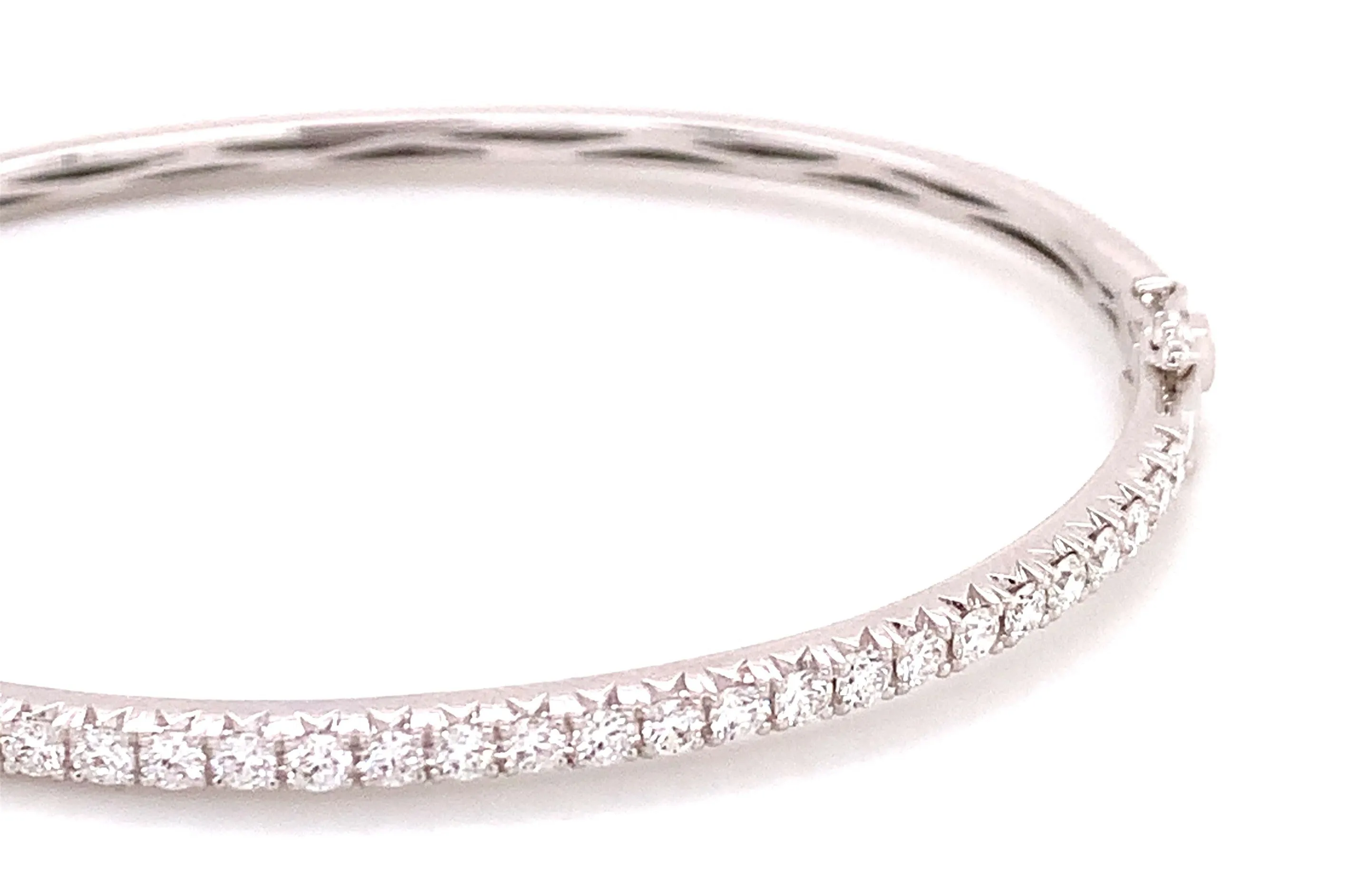 1.22ct t.w. White Gold Diamond Bangle Bracelet