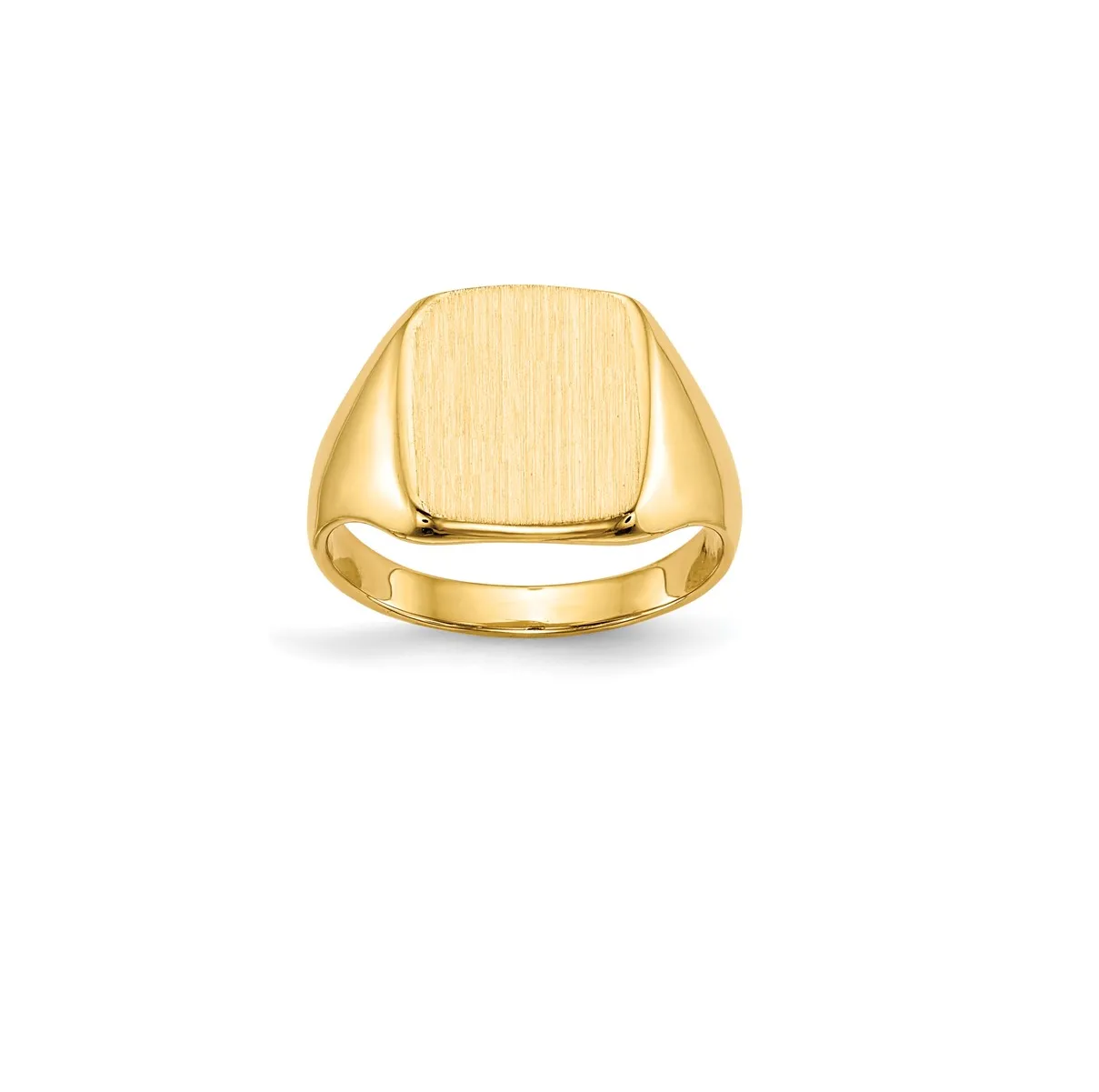 14k 10 x10 mm Closed Back Signet Ring