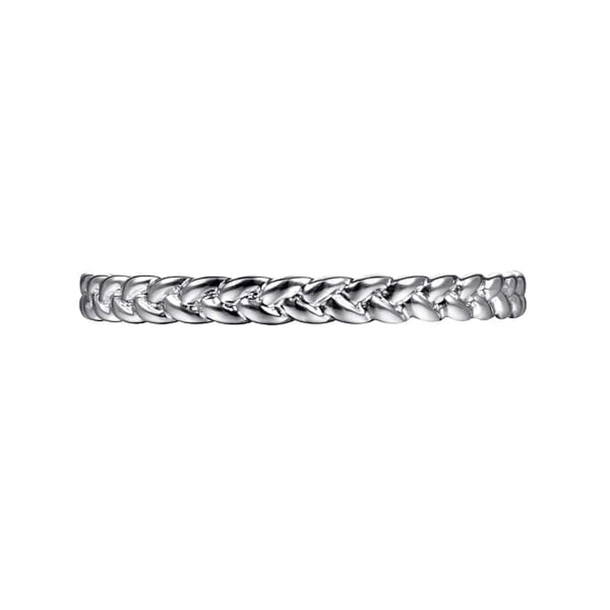 14K White Gold Braided Stackable Ring - LR4910CW4JJJ