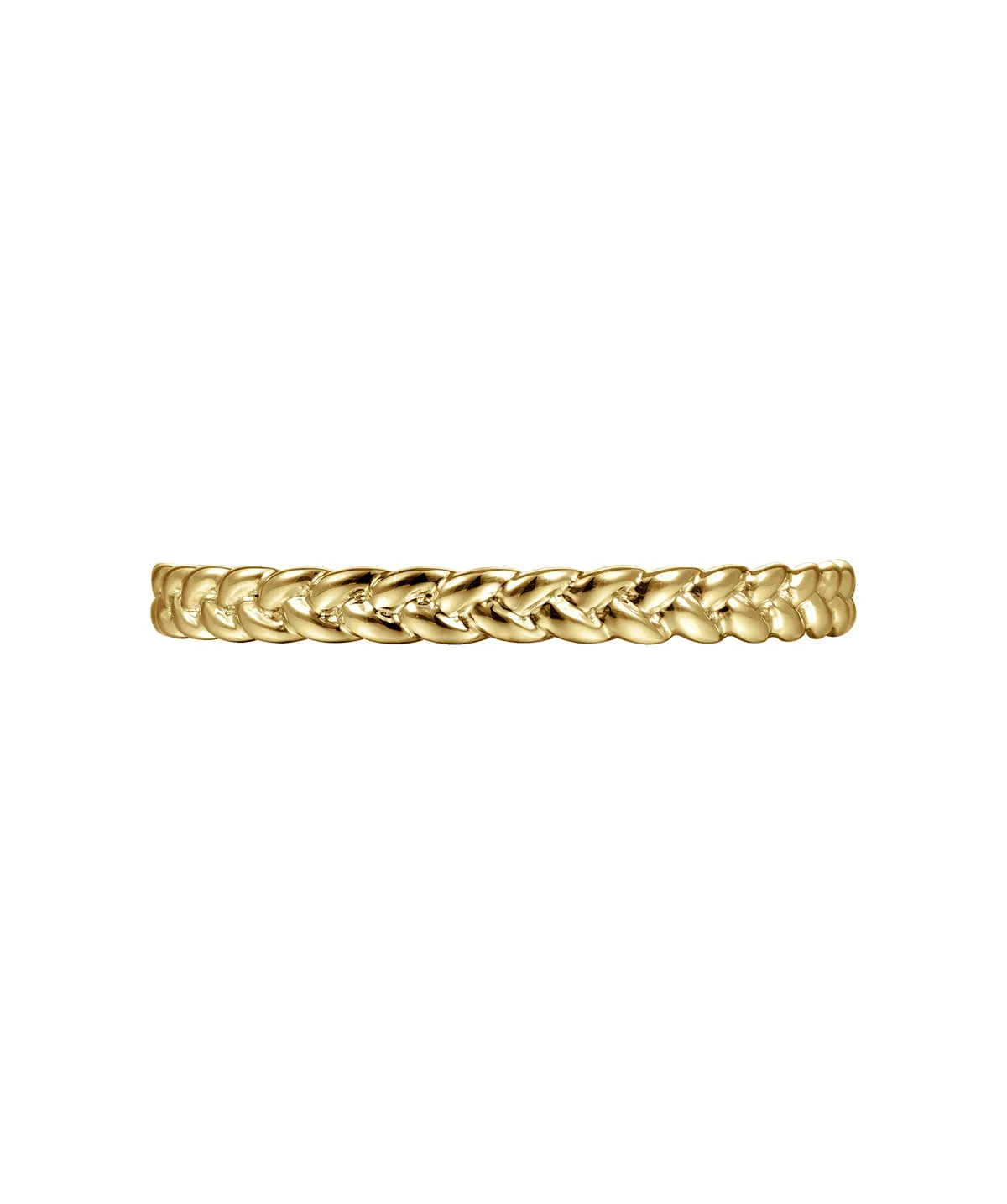 14K Yellow Gold Braided Stackable Ring