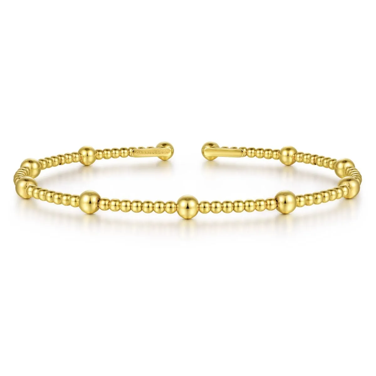 14K Yellow Gold Bujukan Open Bangle - BG4603-62Y4JJJ