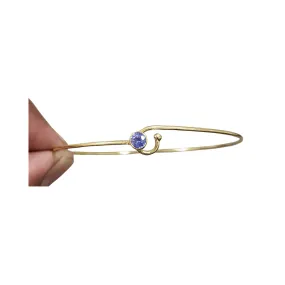 18k Gold Blue Sapphire Dainty Bracelet