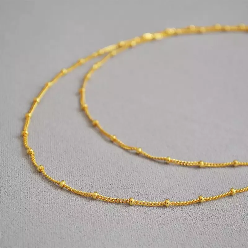 18K Gold-Filled Beaded Layering Necklace