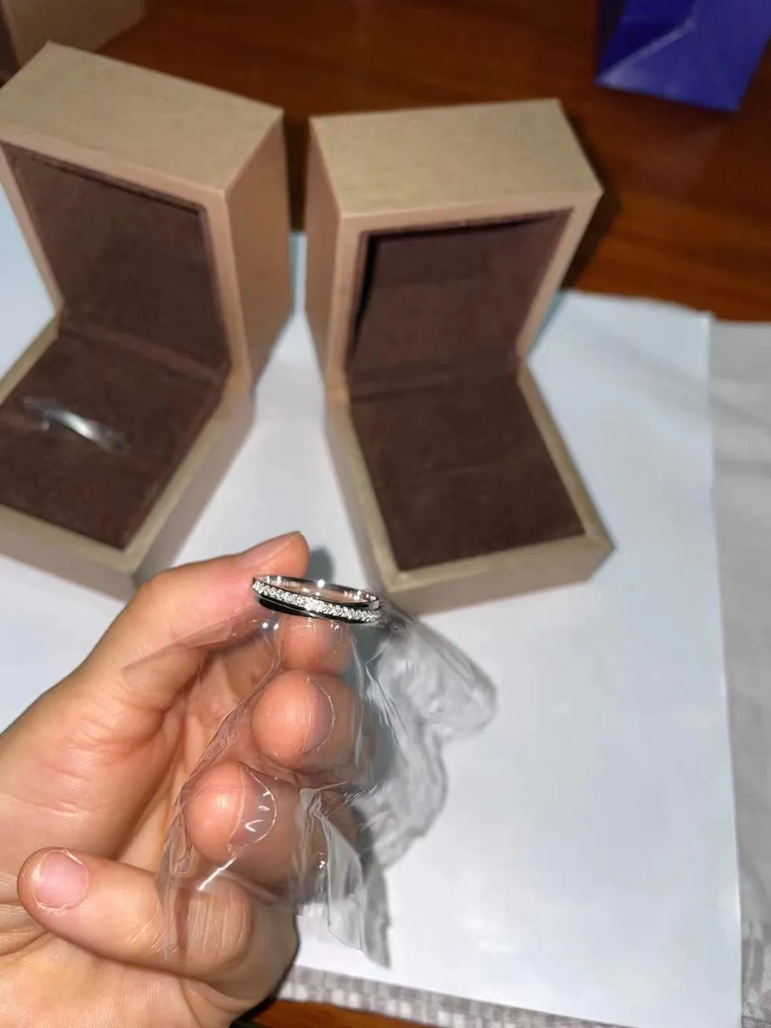 18k White Gold Engagement Ring Set (Custom Work)