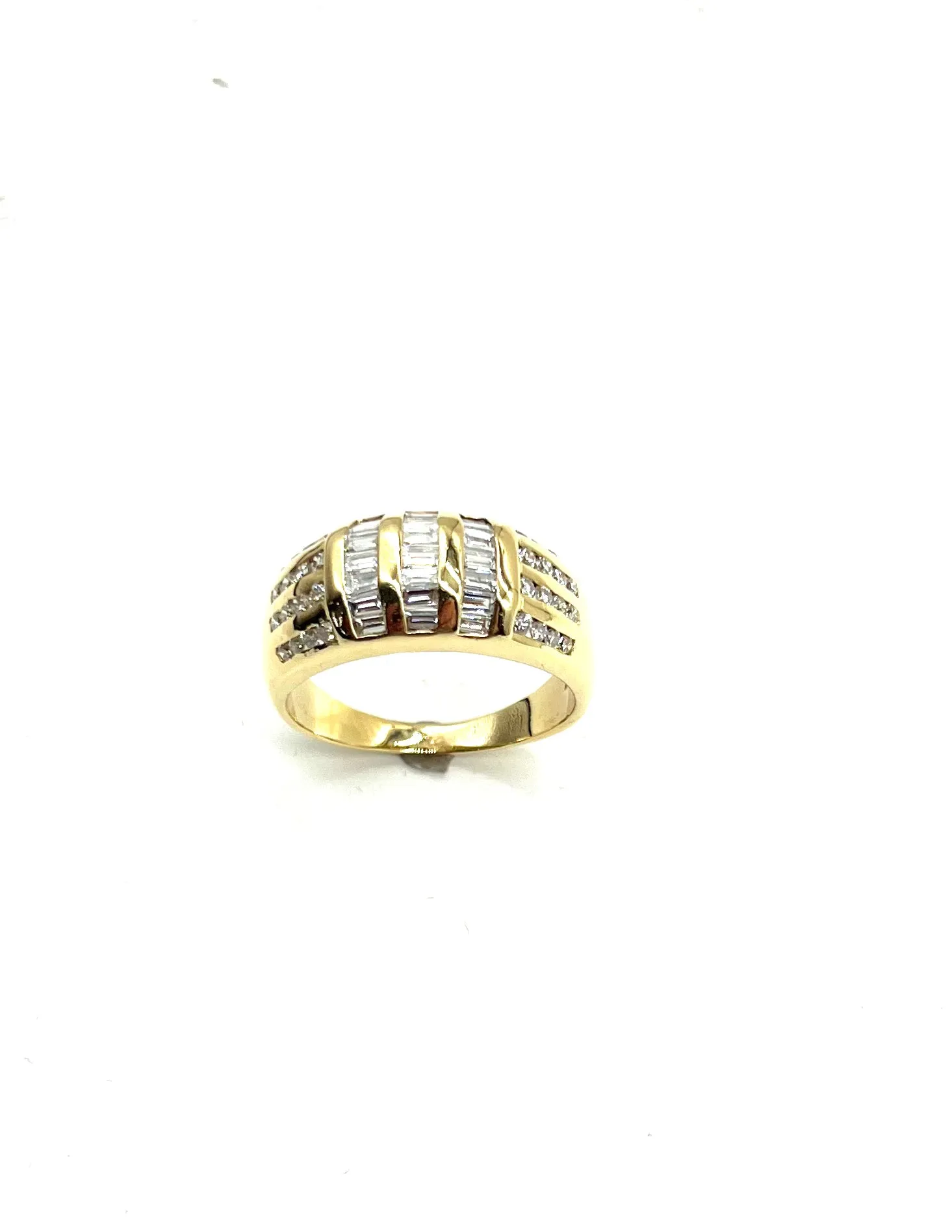 18k Yellow Gold 1ctw 4 Bar Band