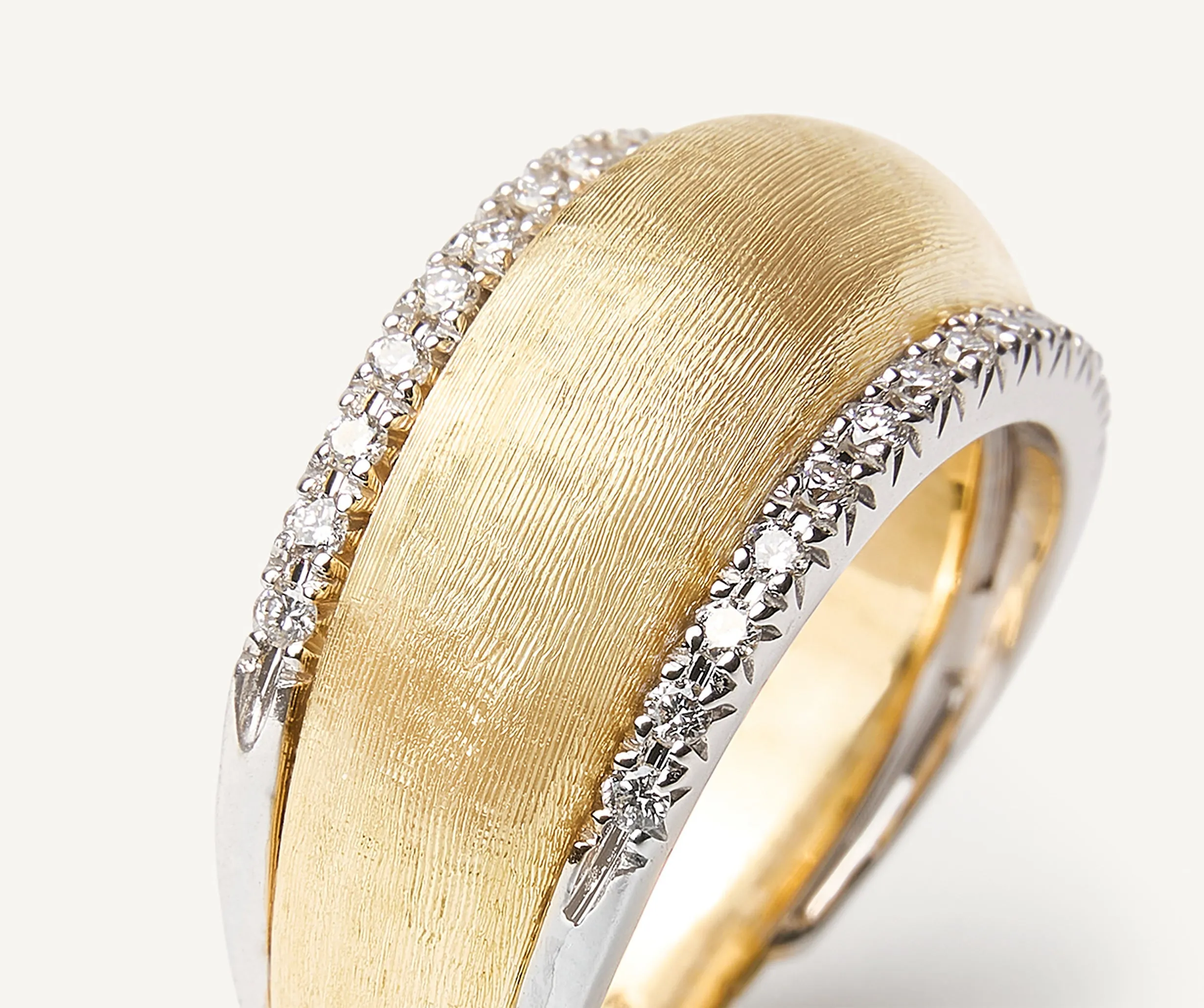 18K Yellow Gold Stackable Ring with Diamonds