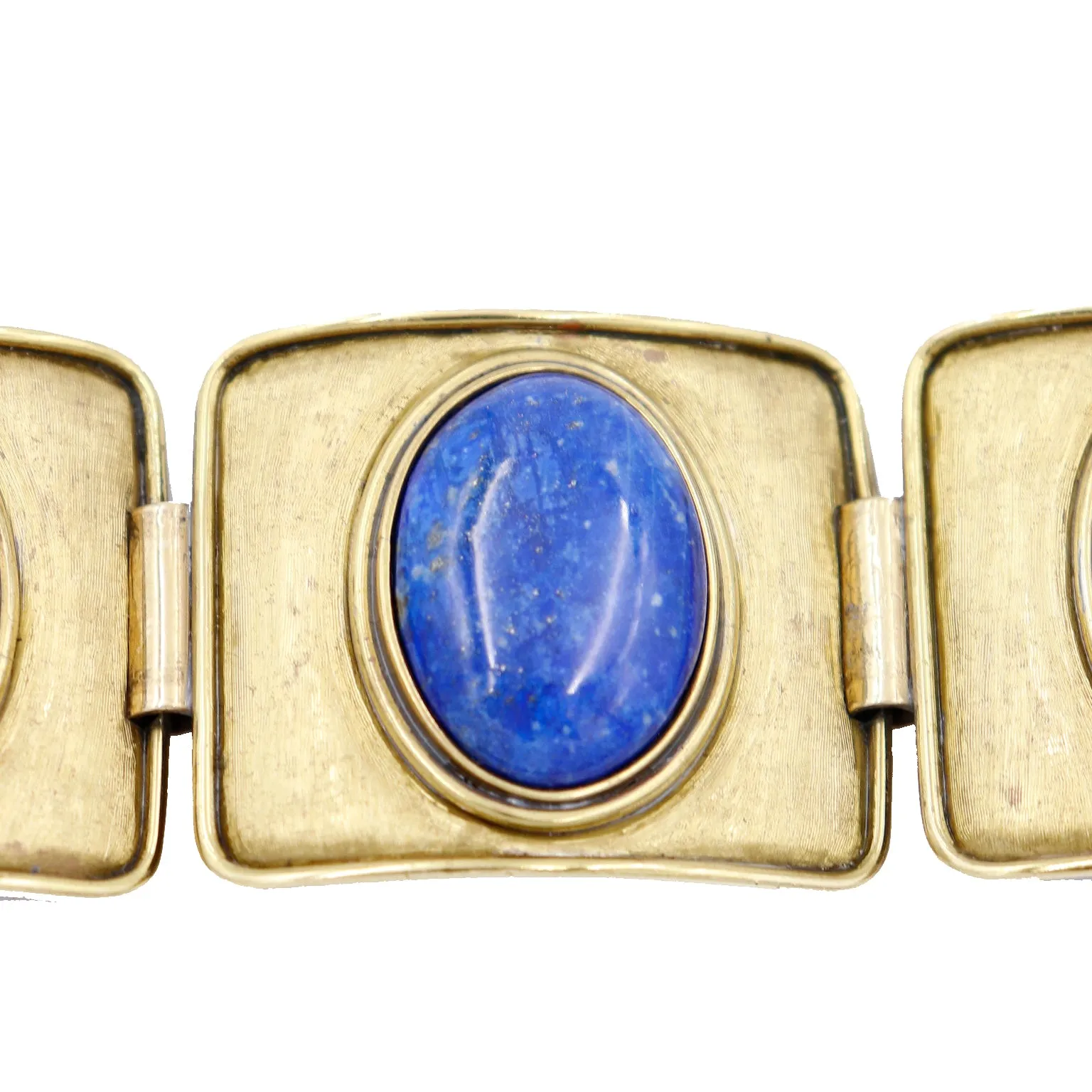 1980s Morita Gil Chile Vintage Bracelet With Lapis Cabochons