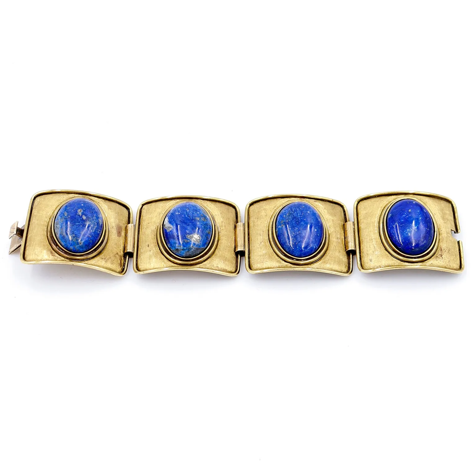 1980s Morita Gil Chile Vintage Bracelet With Lapis Cabochons