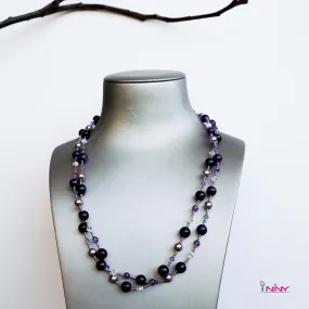 2-Line Necklace Amethyst