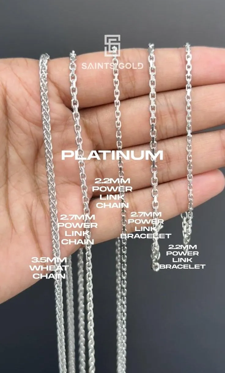 2.7MM New Power Link Bracelet (Platinum)