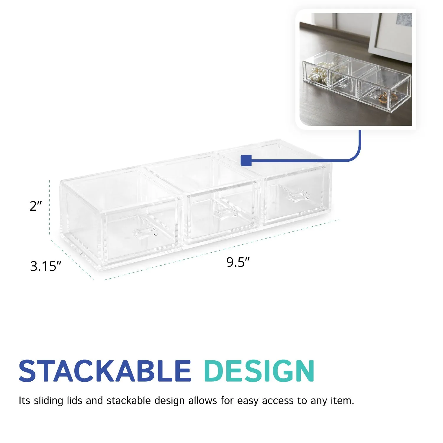 3-Drawer Chest (Stackable)