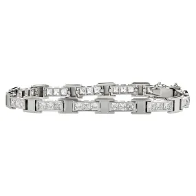 5.55-Carat Princess-Cut Diamond Station Bracelet