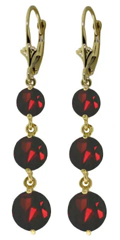 7.2 Carat 14K Solid White Gold Love Terrain Garnet Earrings