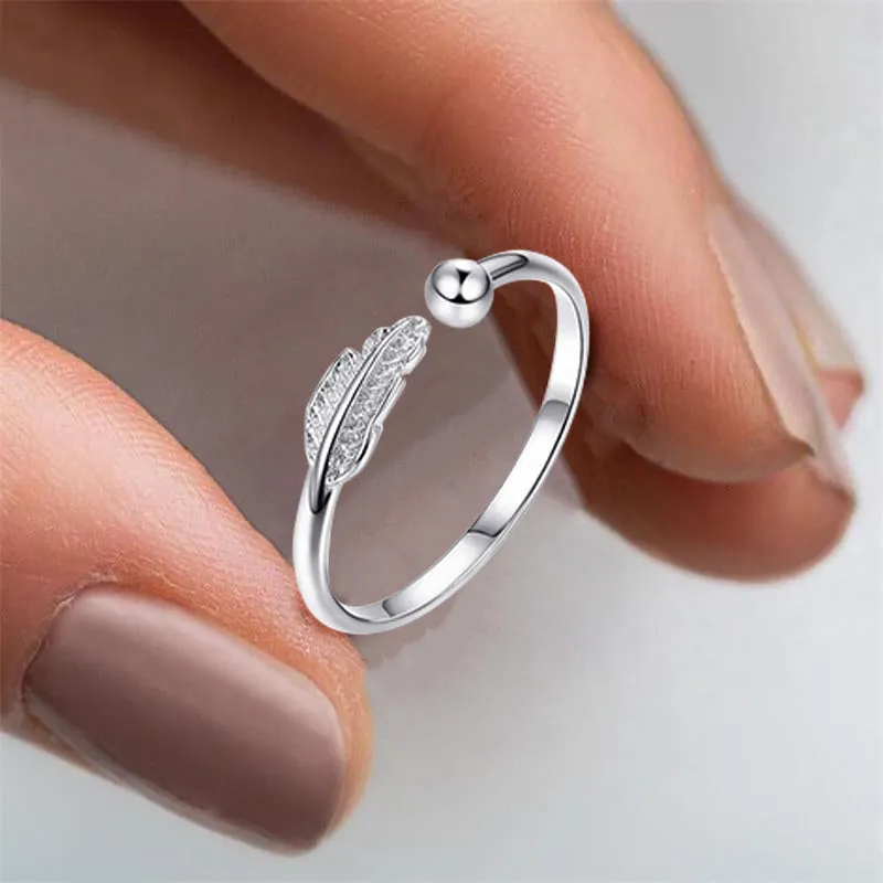 8 Pieces Arrow Knot Wave Adjustable Open Rings Set