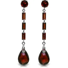 8.6 Carat 14K Solid White Gold From The Terrace Garnet Earrings