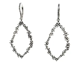 Abstract Negative Space organic Chandeliers Earrings