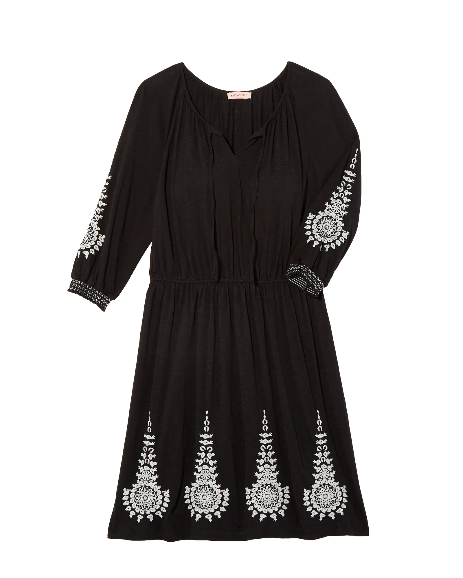 Agrimony Embroidered Dress | Black / Light Grey