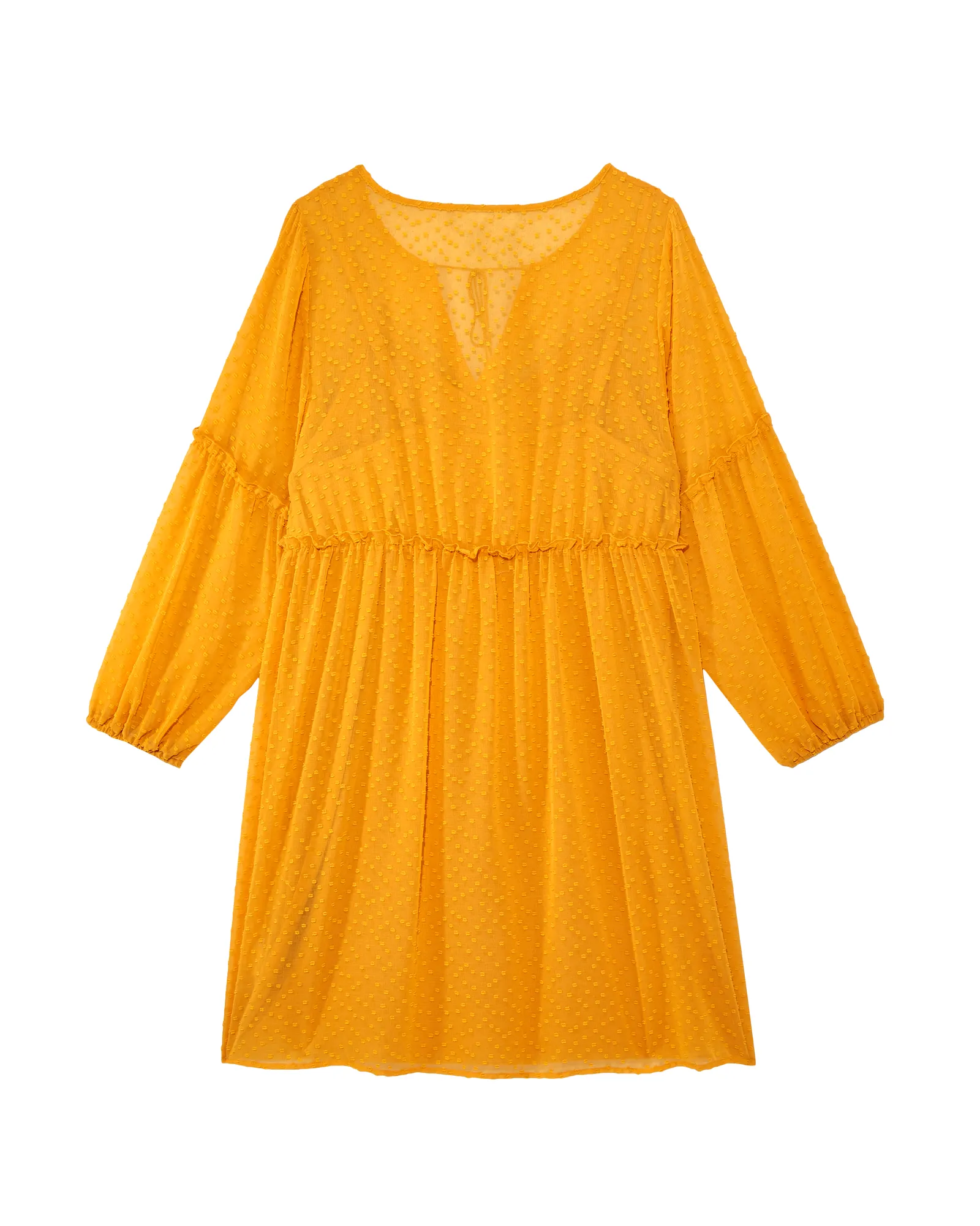 Amarillo Clip Dot Dress | Yellow