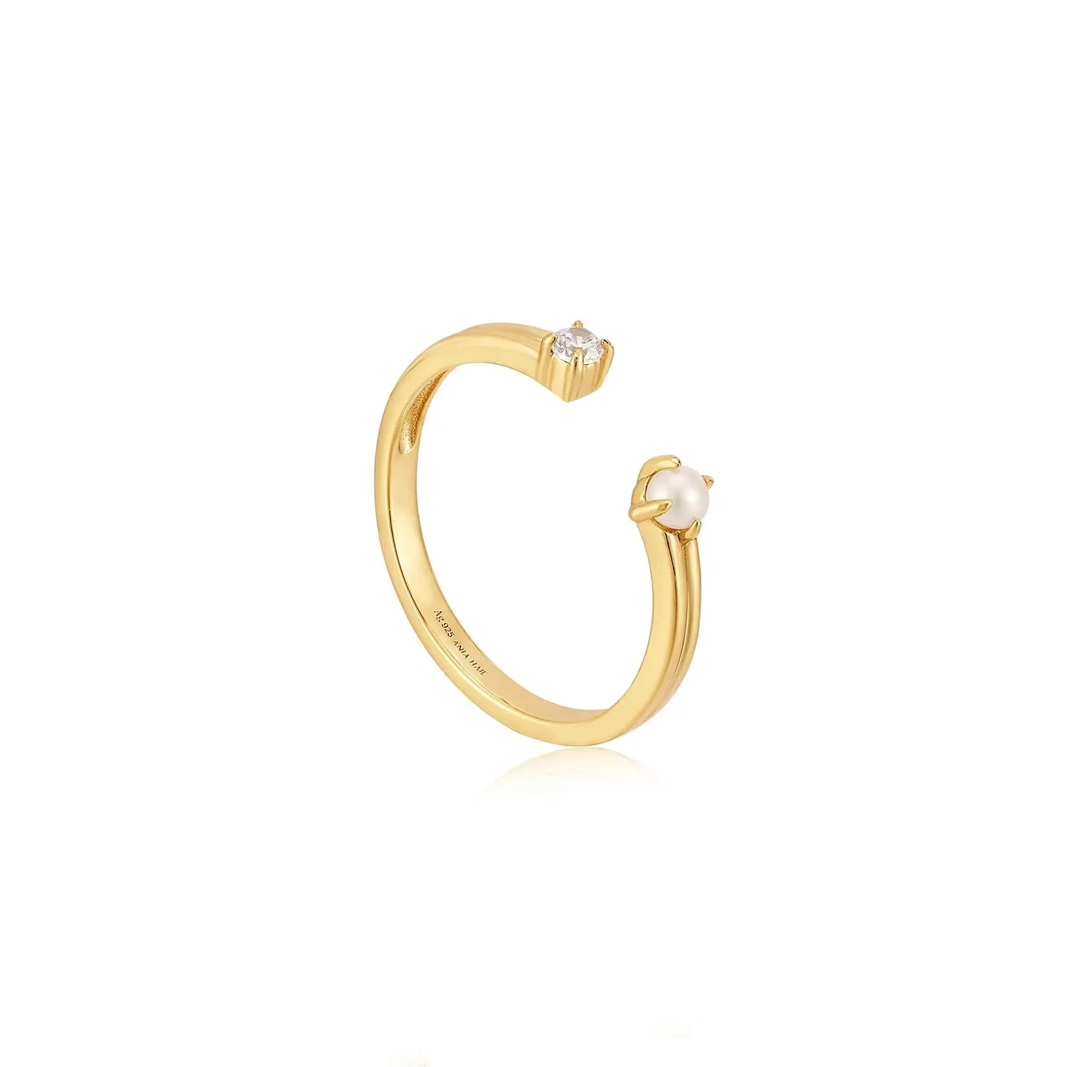 Ania Haie Pearl Sparkle Adjustable Rings