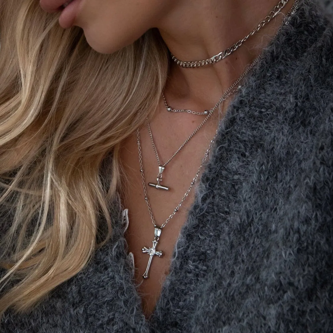 Antonella Cross Necklace