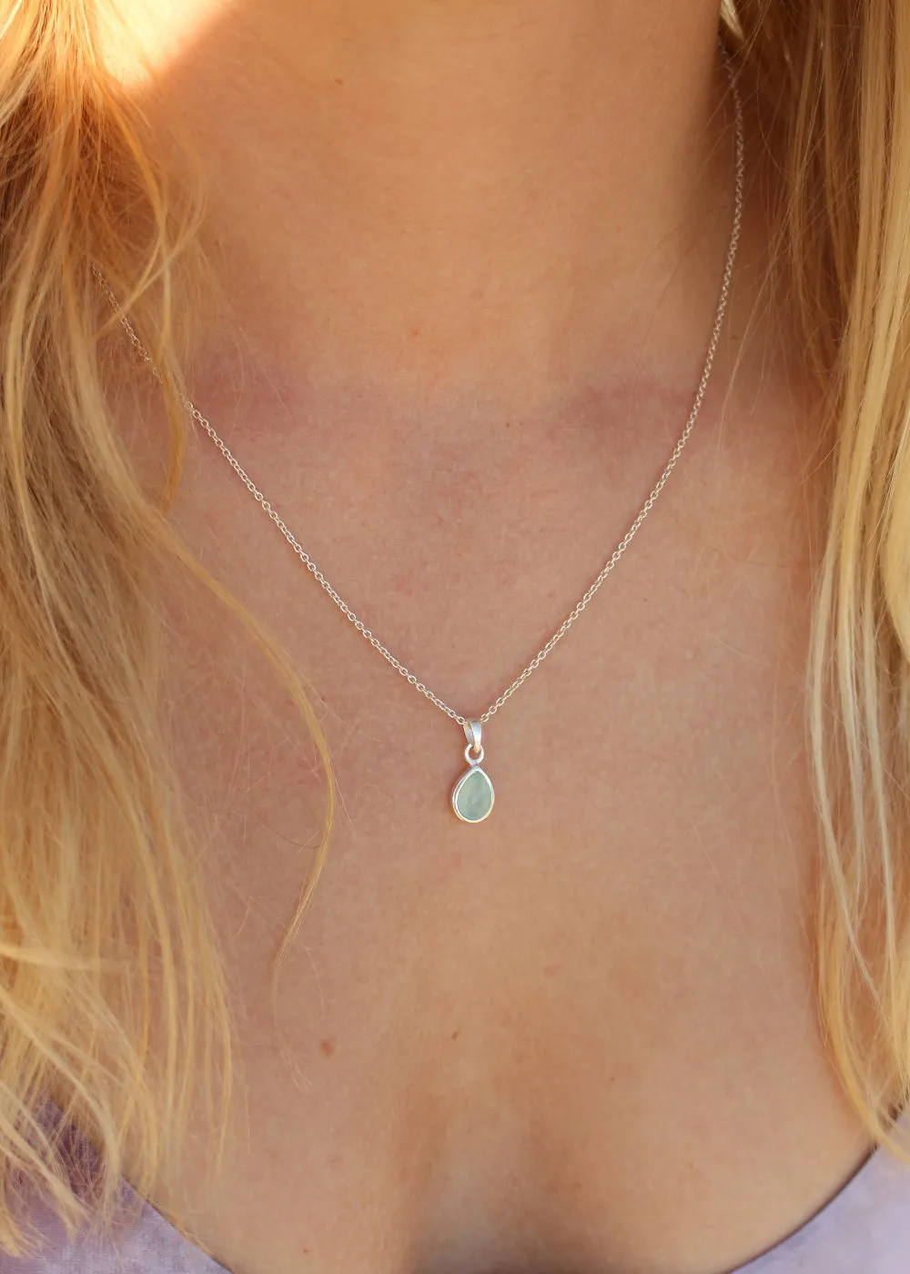 Aqua Drop Necklace by Yemaya