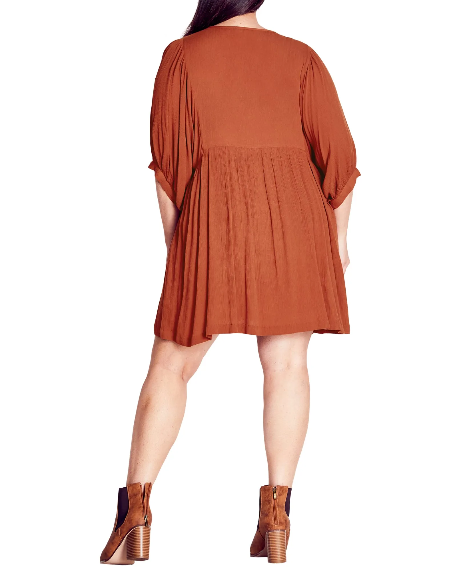 Arla Embroidered Tunic Dress | Amber