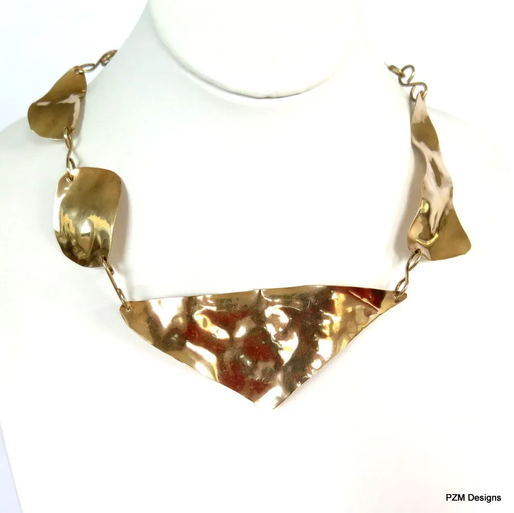 Asymmetric Gold Necklace | Asymmetrical Necklace