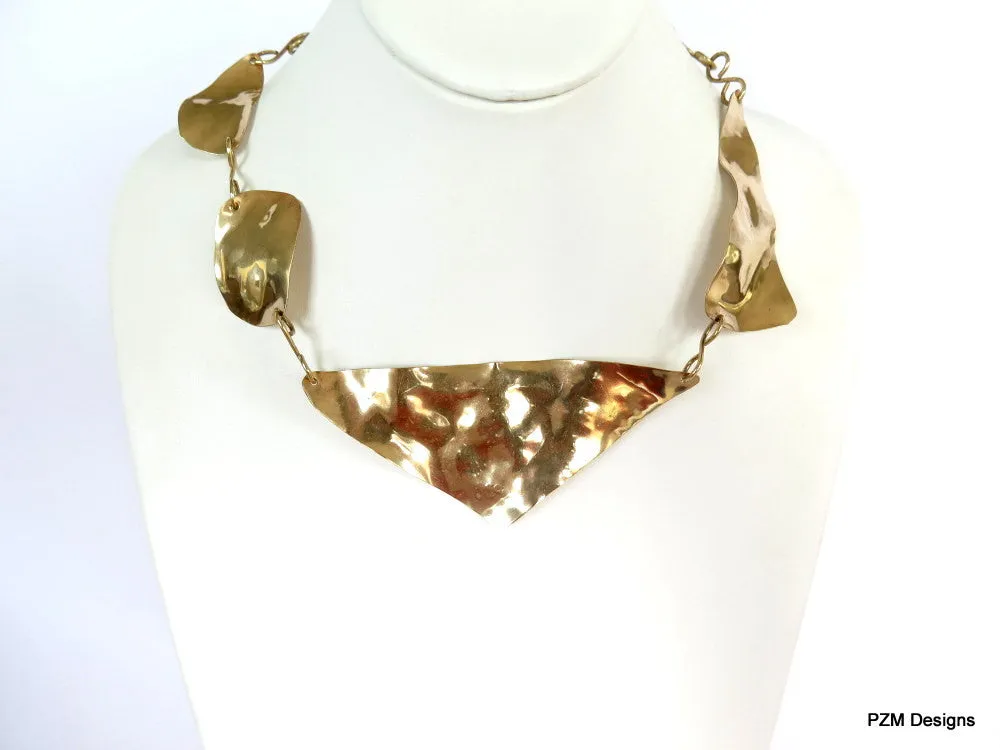 Asymmetric Gold Necklace | Asymmetrical Necklace