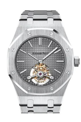 Audemars Piguet Royal Oak 41 Tourbillon Extra-Thin Smoked Grey 950 Platinum Dial Men's Watch 26510PT.OO.1220PT.01