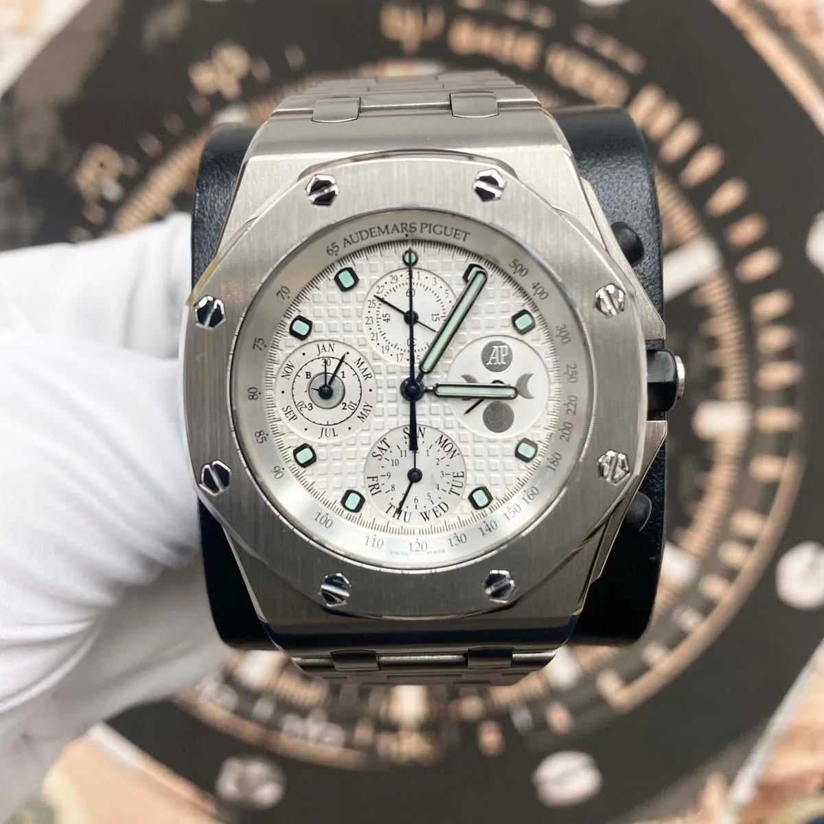 Audemars Piguet Royal Oak Offshore Perpetual Calendar Chronograph 25854TI Titanium White Dial Pre-Owned