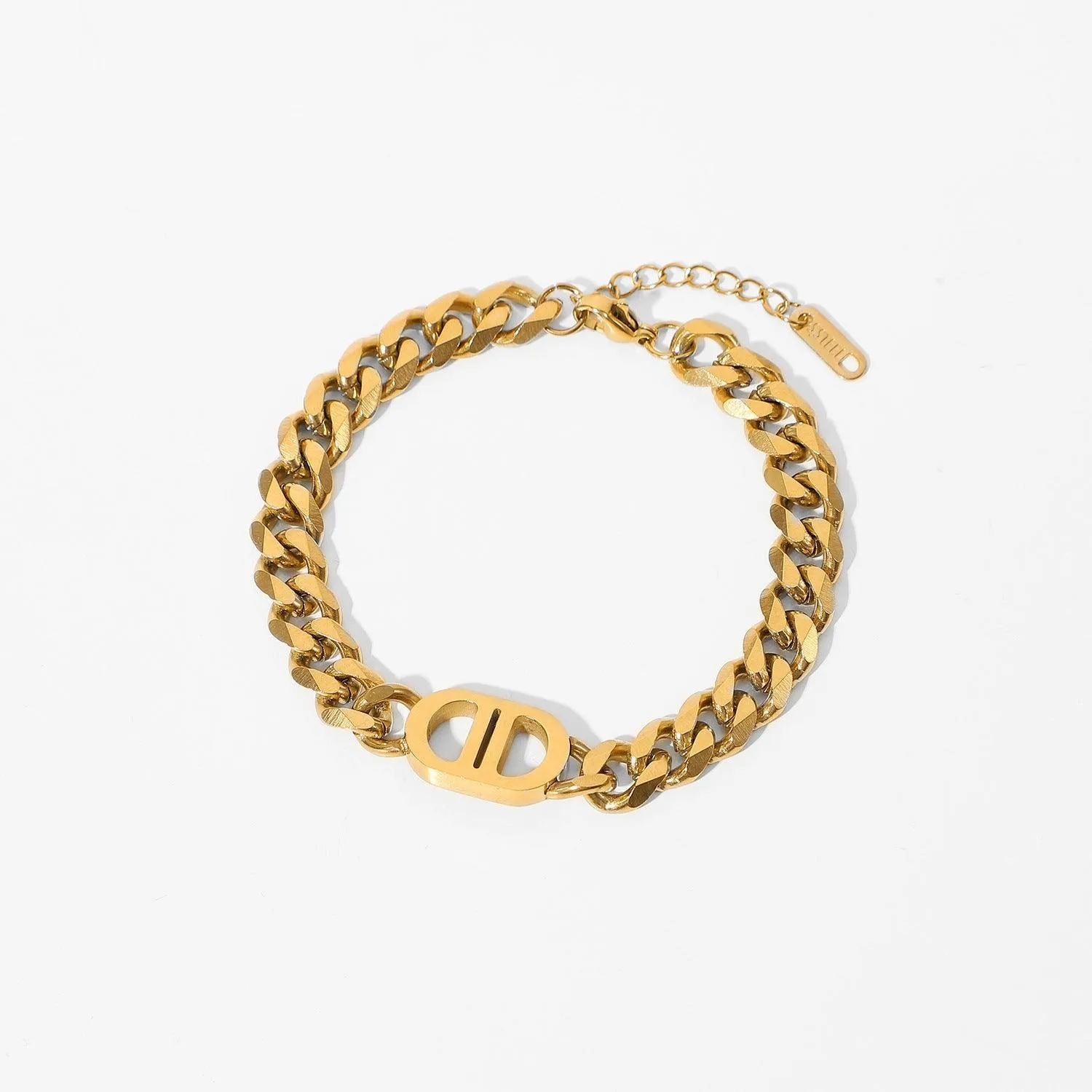 B17.18K Gold Cuban Chain Bracelet