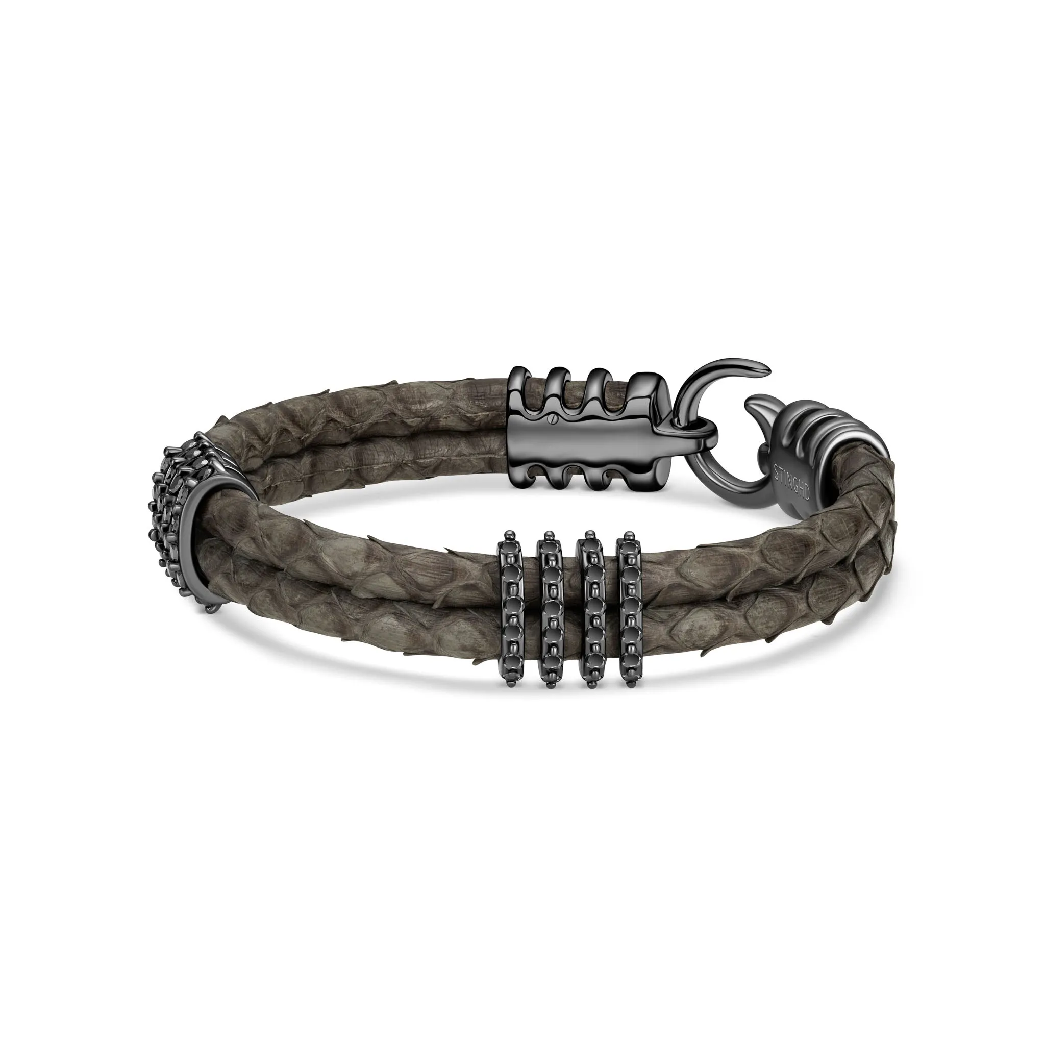 B494P Black Diamond Black Plated Grey Python