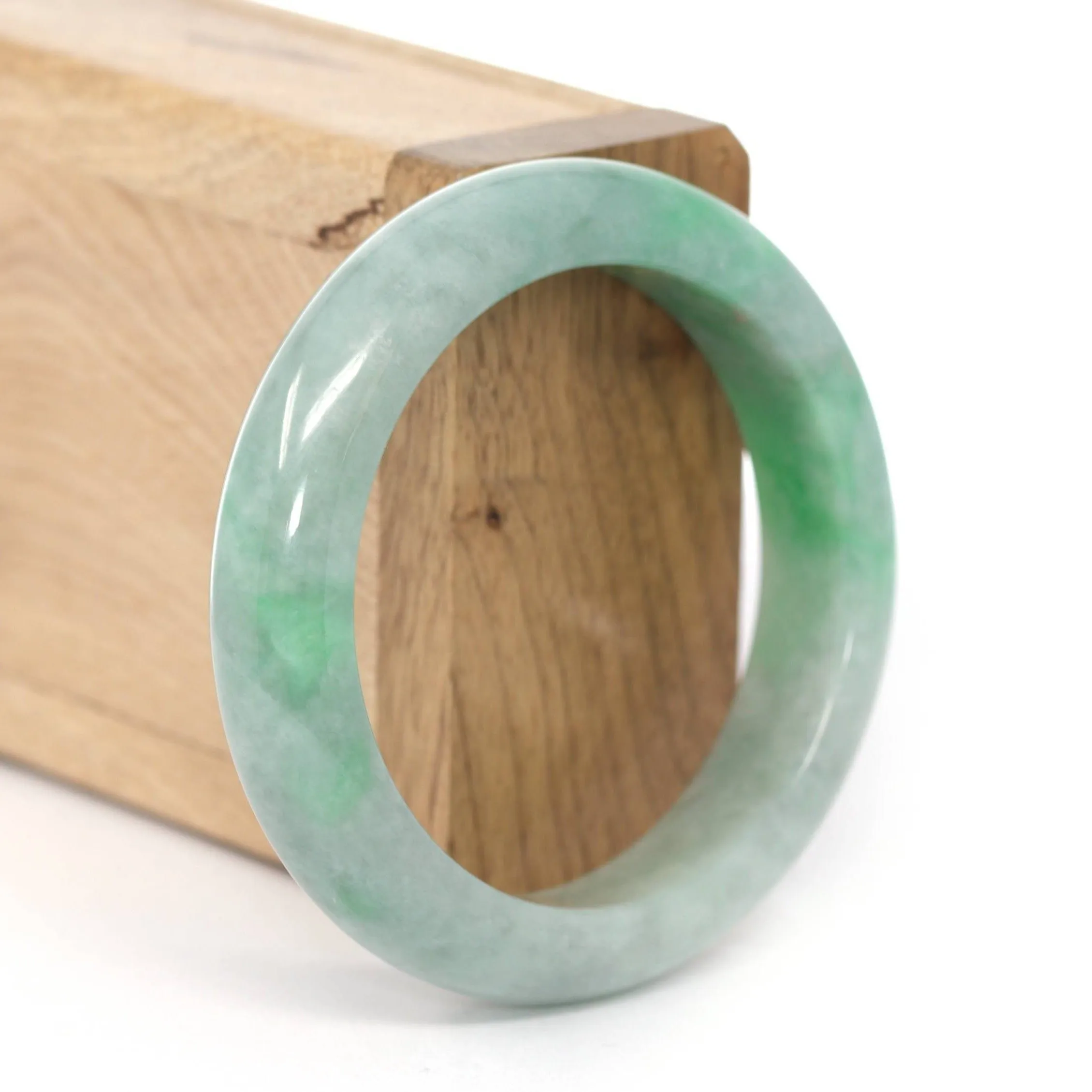 Baikalla "Classic Bangle" Apple Green Natural Burmese Jadeite Jade Bangle ( 53.81mm ) #278