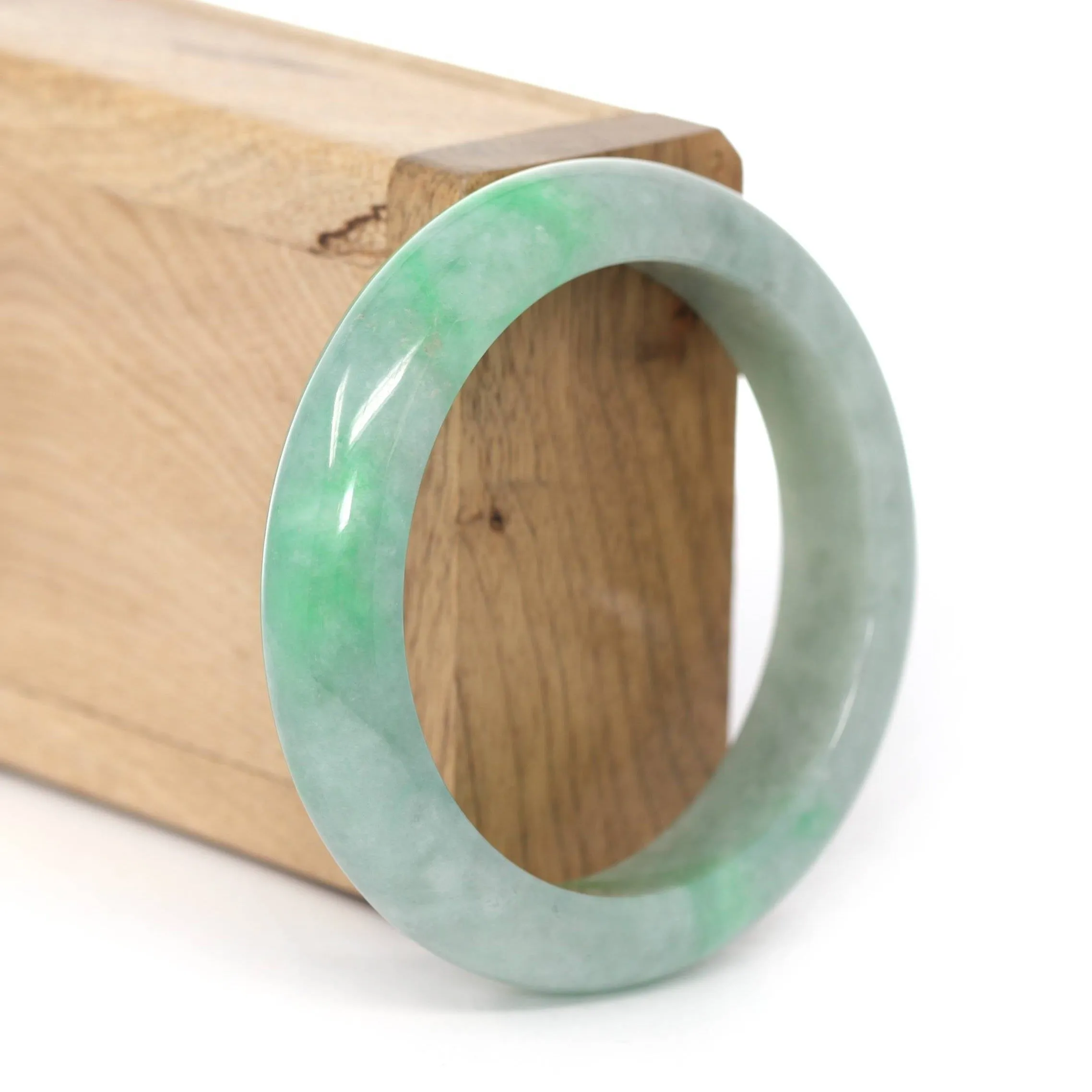 Baikalla "Classic Bangle" Apple Green Natural Burmese Jadeite Jade Bangle ( 53.81mm ) #278