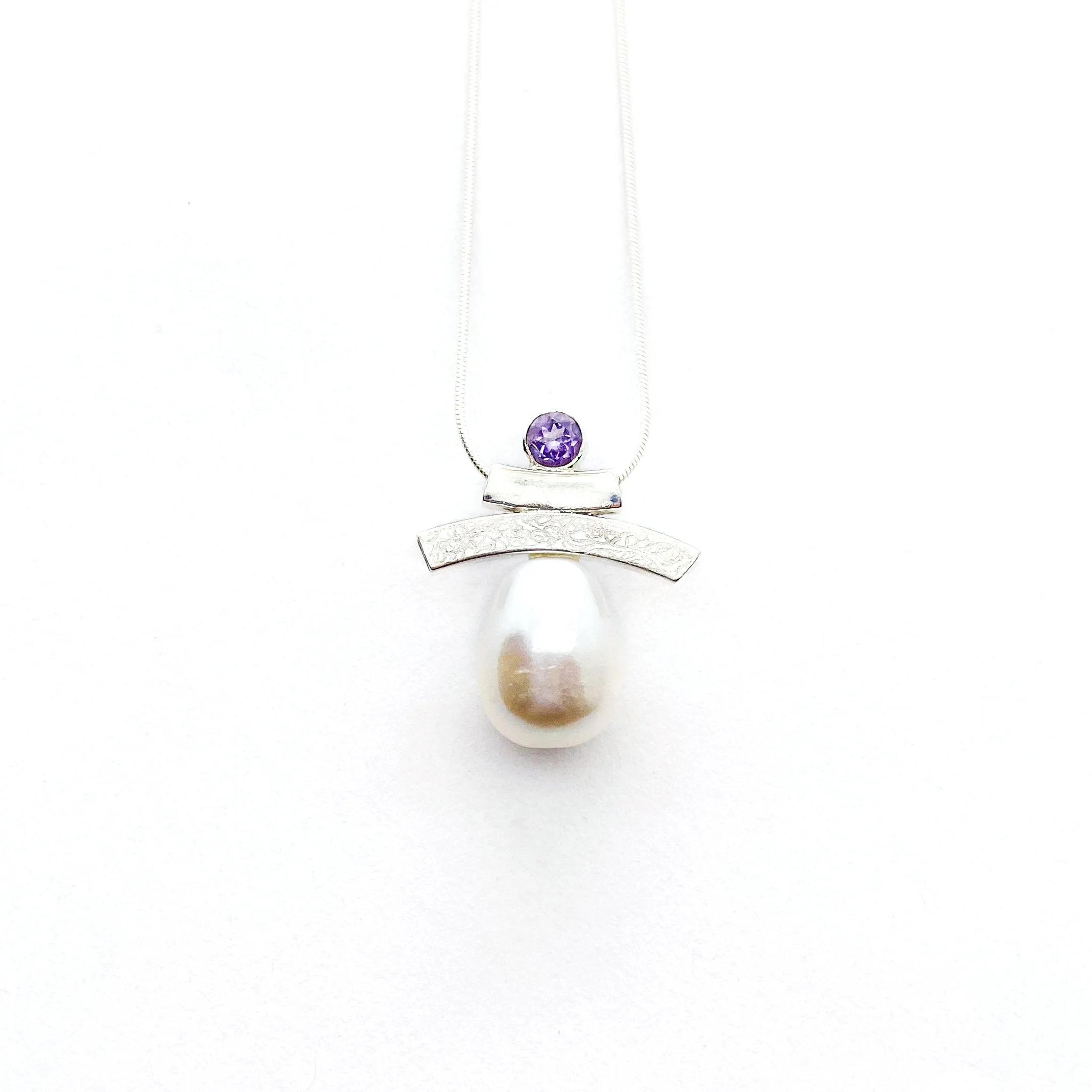 Balance Semi-Precious Stones and Pearl Inukshuk Slider Necklace