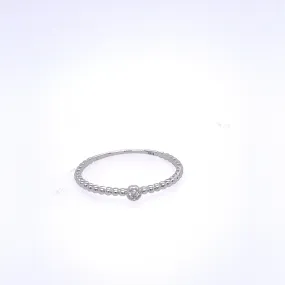 Beaded Diamond Stackable Band