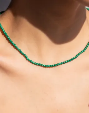 Beaded Malachite Necklace, Taurus