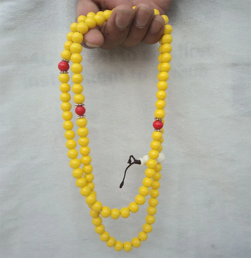 Beautiful Bright Yellow Glass beads Prayer Mala