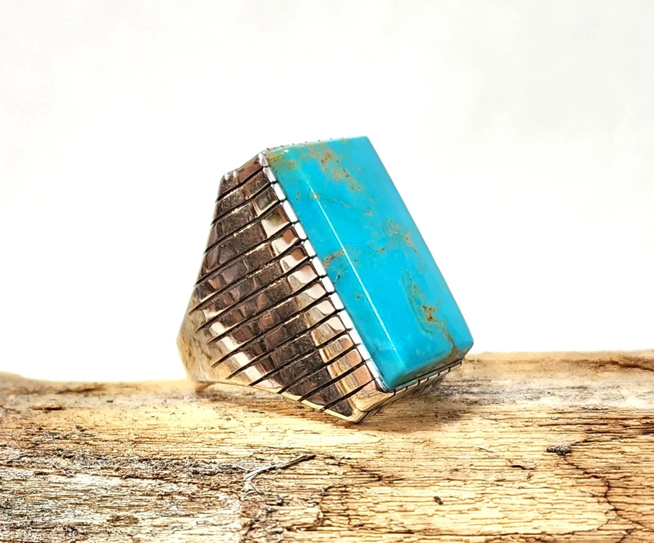 Big Turquoise Ring - Size 12.5