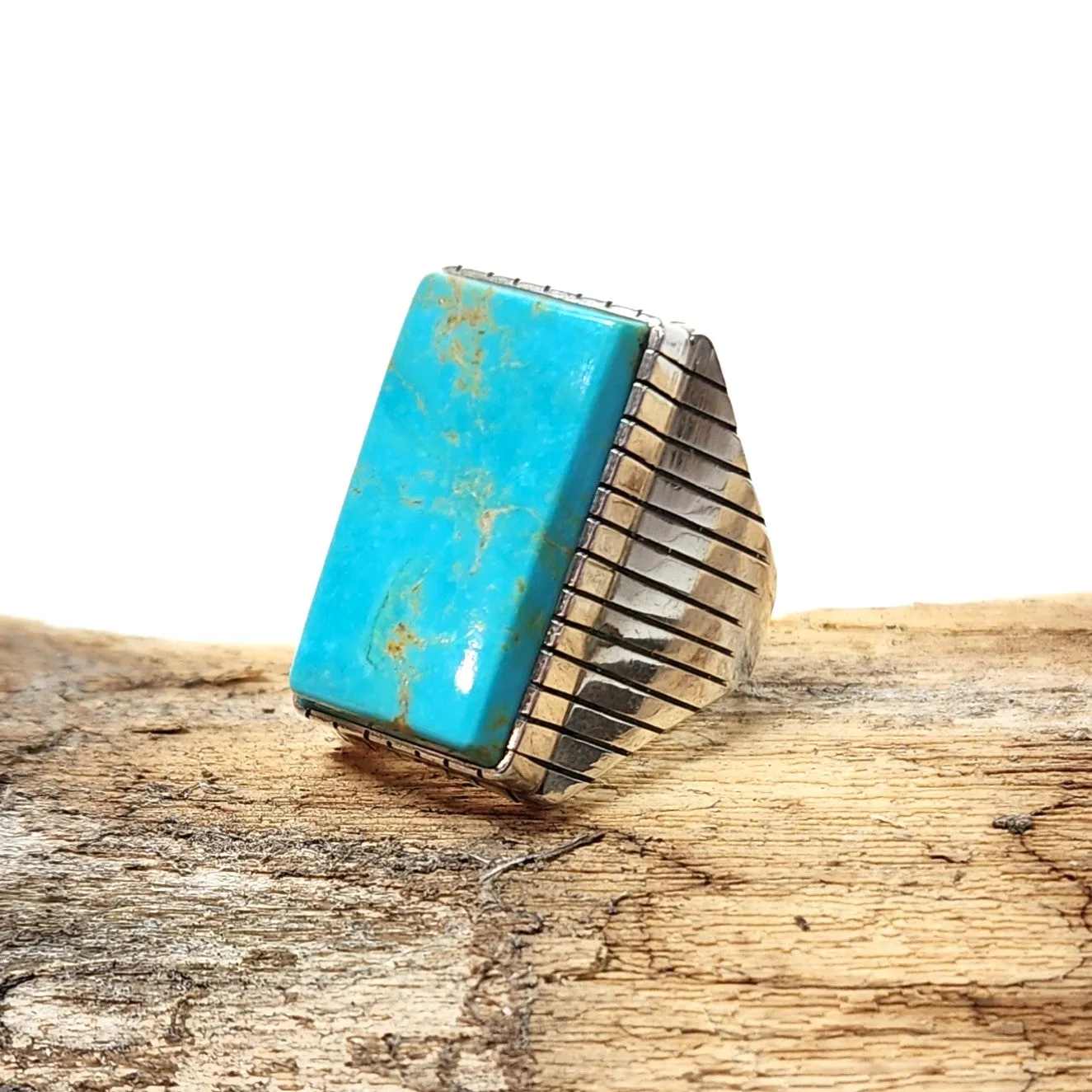 Big Turquoise Ring - Size 12.5