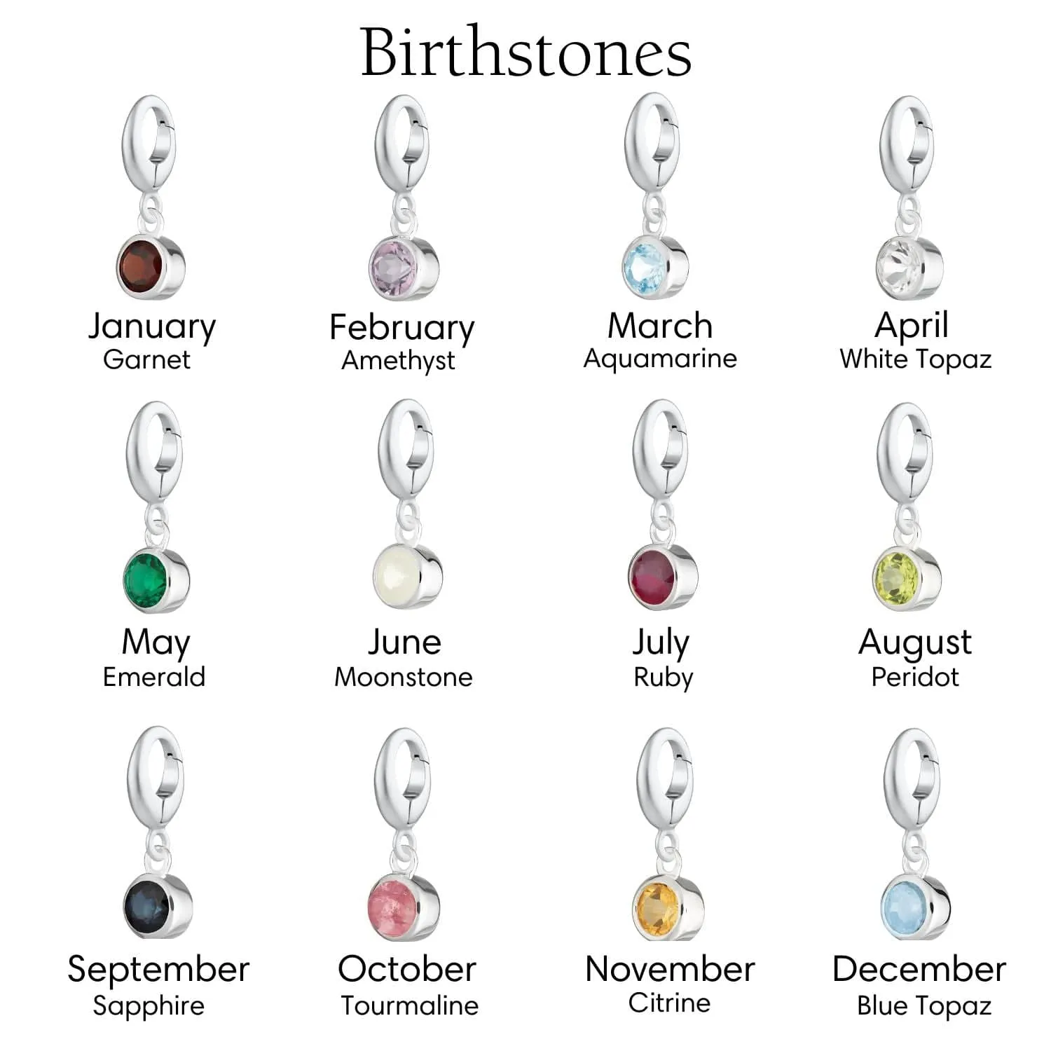 Birthstone Charm Necklace