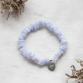 Blue Lace Agate Crystal Chip Bracelet