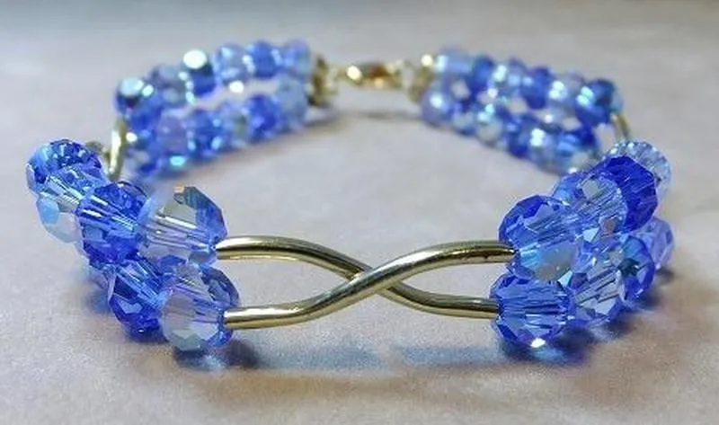 Blue Swarovski Crystal Bracelet