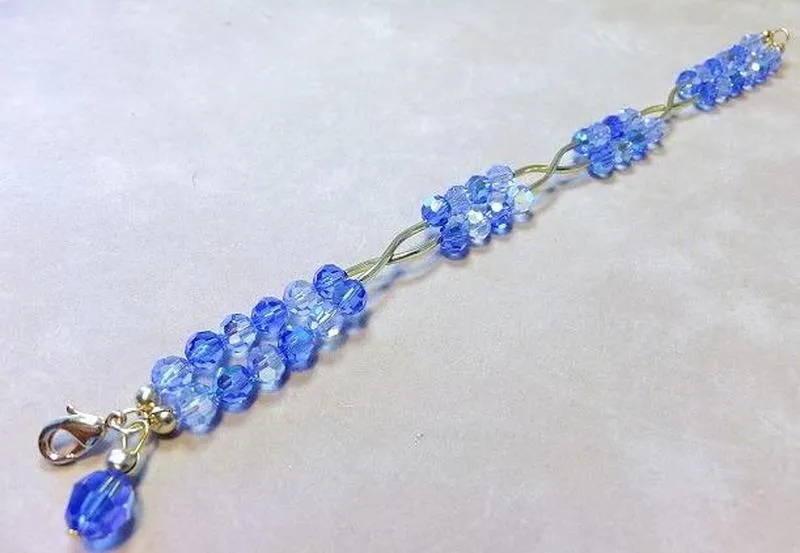 Blue Swarovski Crystal Bracelet