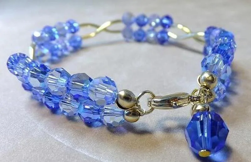 Blue Swarovski Crystal Bracelet