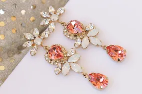 BLUSH BRIDAL EARRINGS