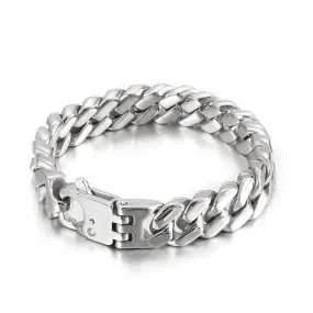 Bold Titanium Steel Bracelet for Men: Hip and Stylish European American Charm