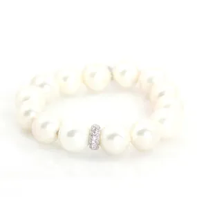 Bracelet - Beaded Shell Pearl & Silver Signature Collection